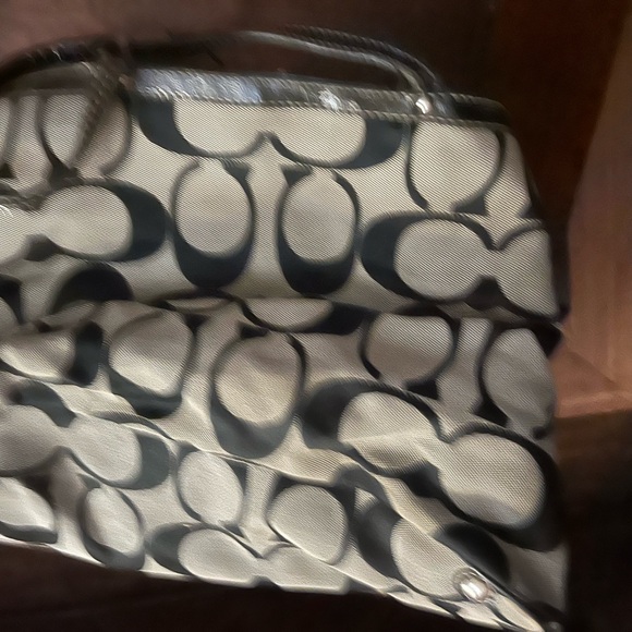 Coach Signature Black and gray Shoulder Bag